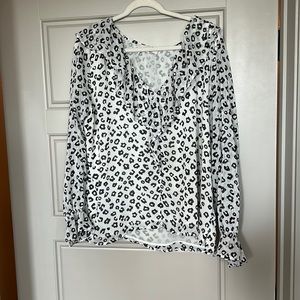 Loft animal print blouse